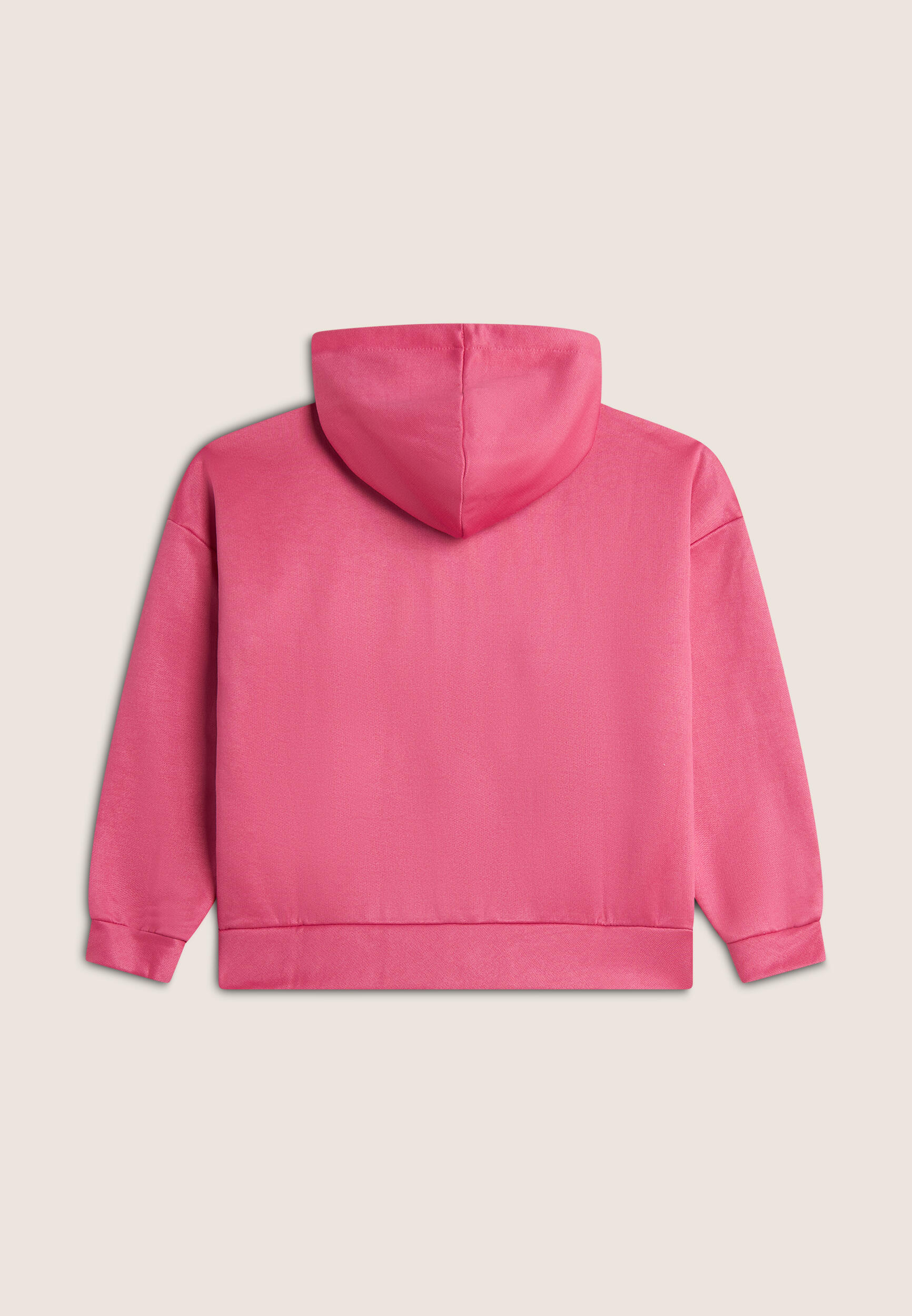 Sweat-shirt fille avec fermeture à glissière, capuche et logo scintillant 2/3