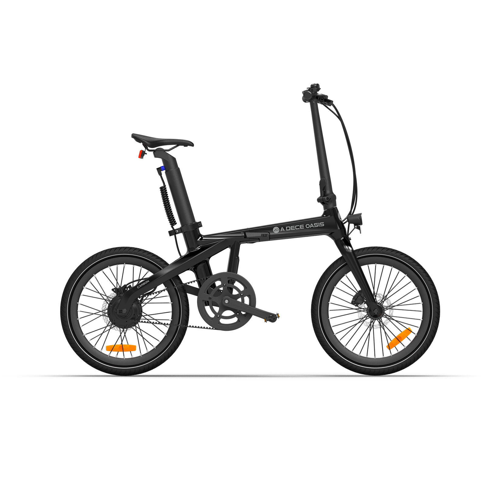 ADO ADO Carbón Bicicleta eléctrica Plegable, Transmisión por Correa EBike,GPS,14.5kg
