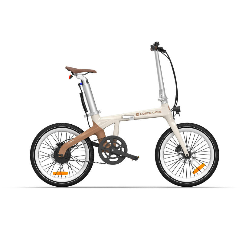 ADO Carbone Vélo électrique Pliant,Entraînement par Courroie EBike,GPS,LCD,APP