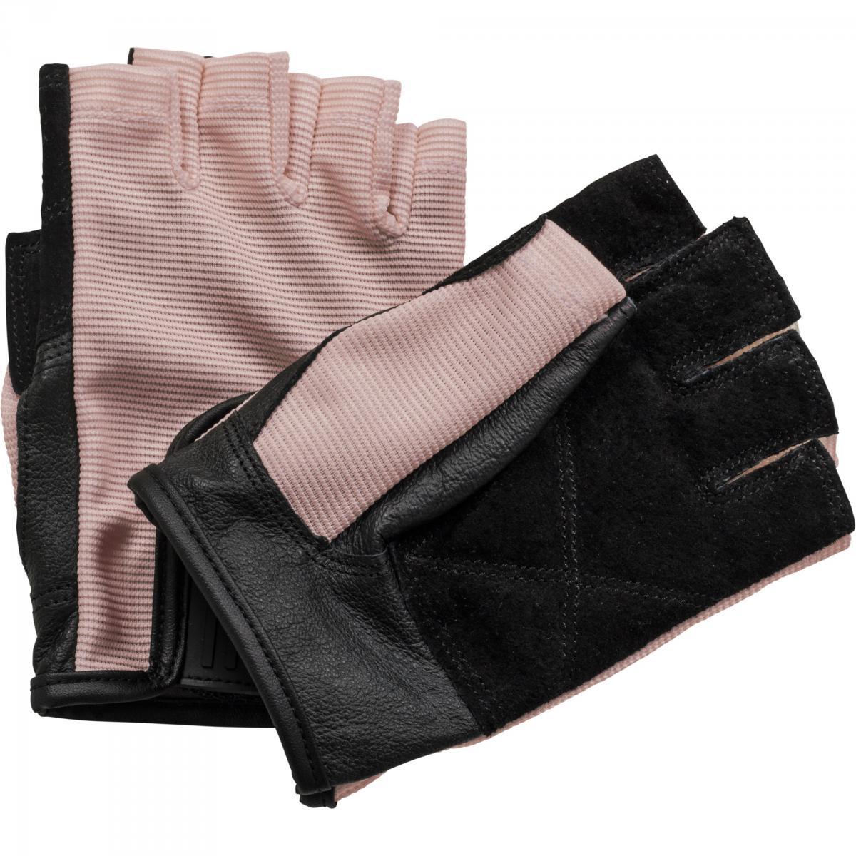 Gorilla Sports Soft Leather Fitness Gloves - Bordeaux/Pink 2/7