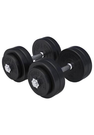 KIT HALTÈRES COURT DE 30KG AVEC DISQUES PLASTIQUES | MUSCULATION | 30MM/31MM