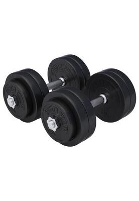Dumbbell set - halterset - kunststof - 30 kg - gewichten met stangen