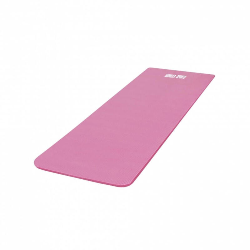 Esterilla Yoga Pilates Gorilla Sports Rosa 190cm x 100cm x1,5Cm