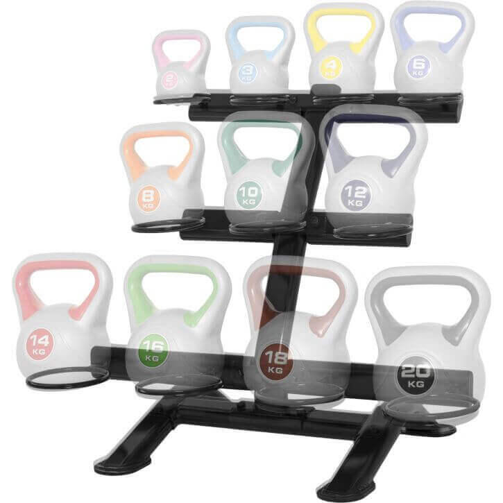 GORILLA SPORTS RACK DE RANGEMENT POUR 11 KETTLEBELLS | MUSCULATION