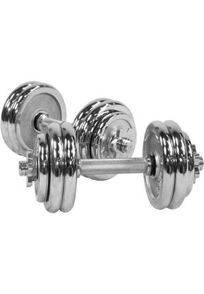 KIT HALTÈRES COURT DE 30 KG AVEC DISQUES CHROMÉS | MUSCULATION | 30MM/31MM