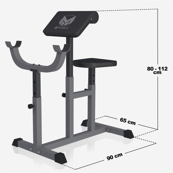 Banco Musculación Curl Gyronetics Negro/Girs