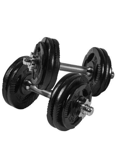 KIT HALTÈRES COURTS 30KG DISQUES EN FONTE AVEC POIGNÉES | MUSCULATION | 30MM/31M