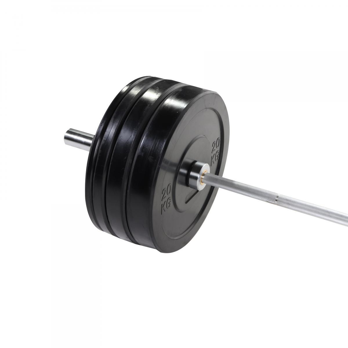 SET D'HALTERE OLYMPIQUE SEMI PRO AVEC POIDS BUMPER 140 KG | MUSCULATION 3/7