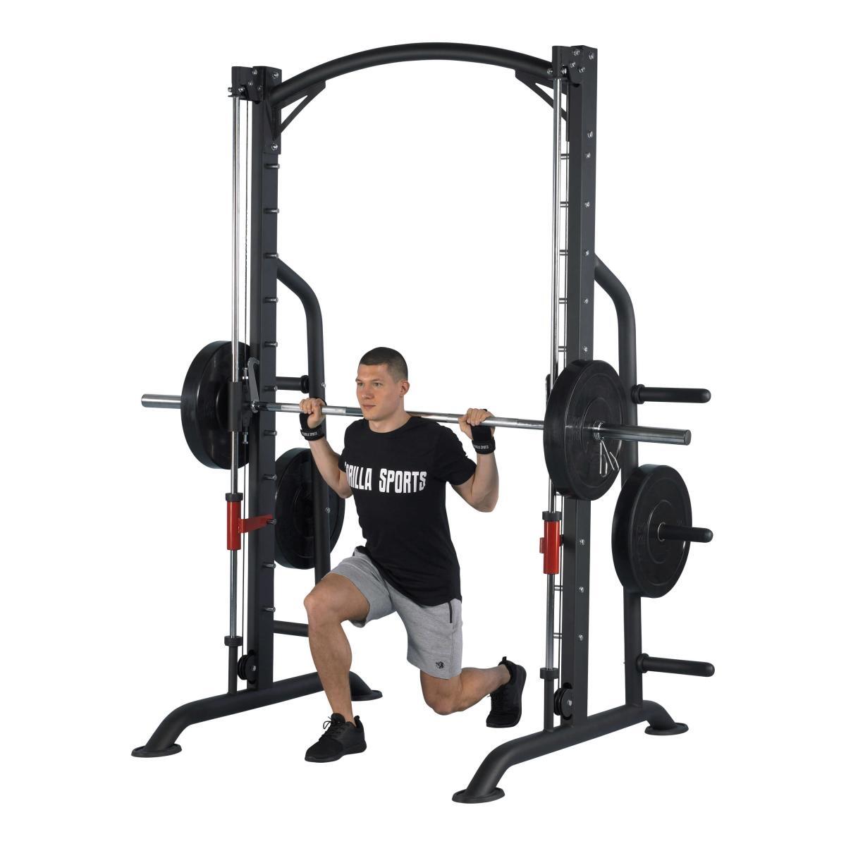 Power Rack Gorilla Sports 212 cm Acciaio Nero - 300 kg, Ripostiglio 7/7