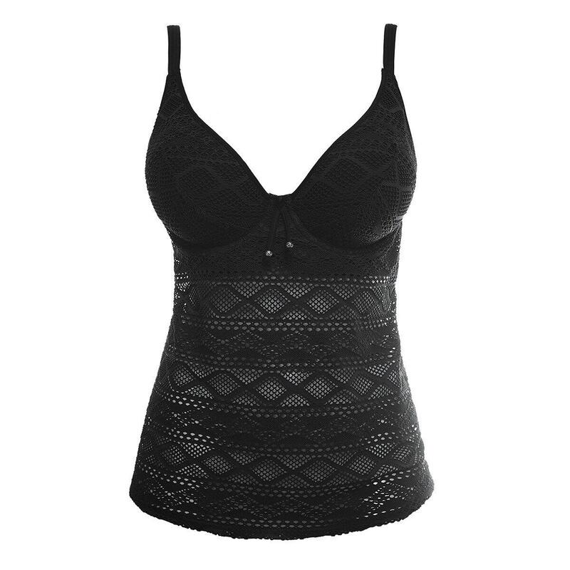 Haut de maillot tankini maille crochet à armatures Sundance