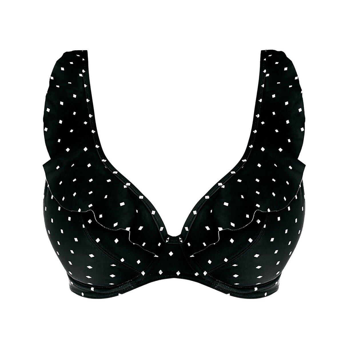 Haut de maillot décolleté plongeant à volant Jewel cove 5/5