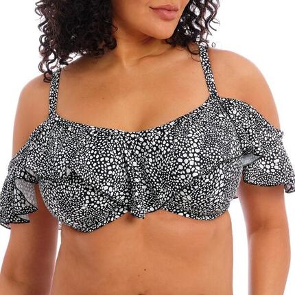 Haut de maillot de bain volanté grande taille Plain Sailing