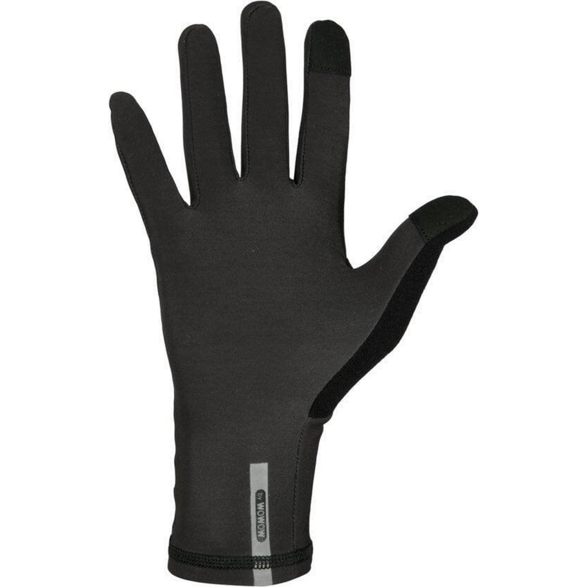 Gants de course unisexe taille L - Runviz Bolt noir