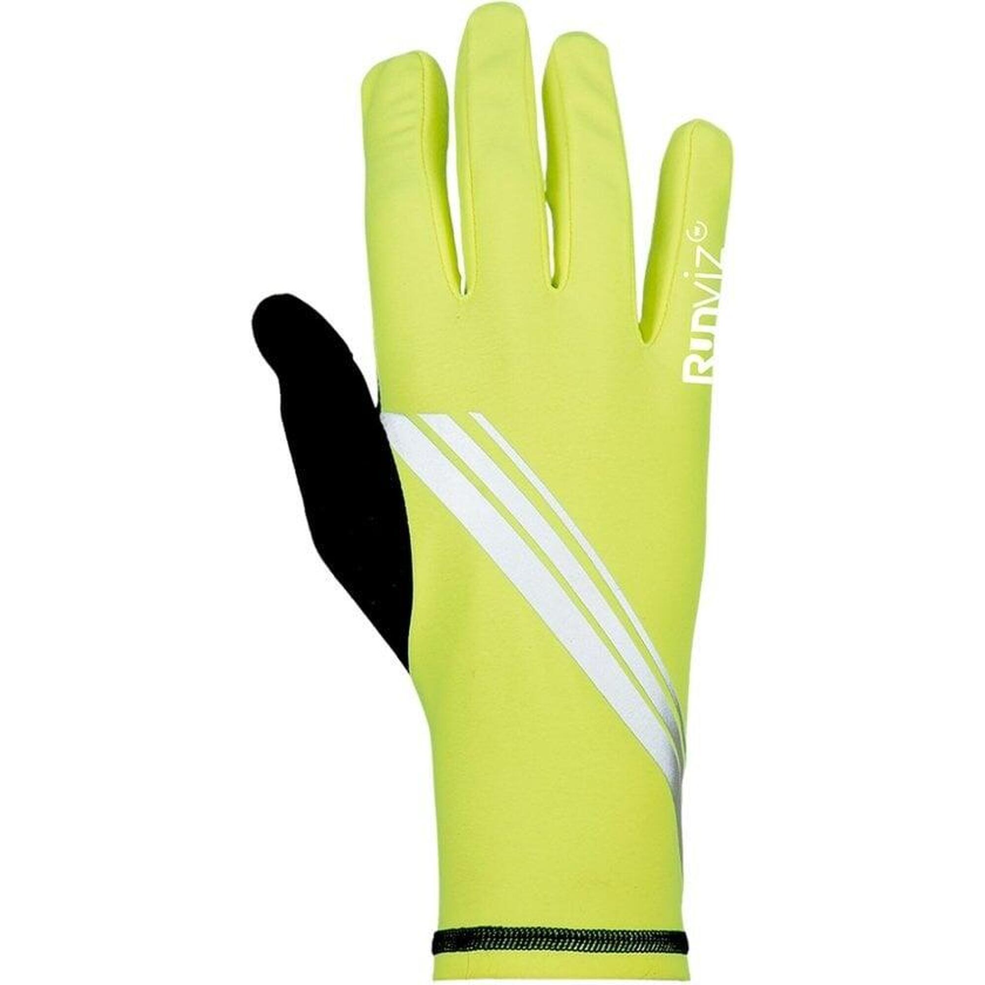 Loophandschoenen Unisex Maat XL - Runviz Bolt Geel Hi-Vis