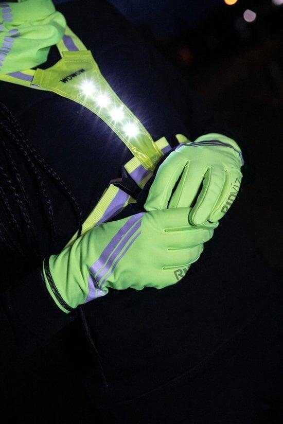 Gants de course unisexe taille XXXL - Runviz Bolt Jaune Hi-Vis 3/3