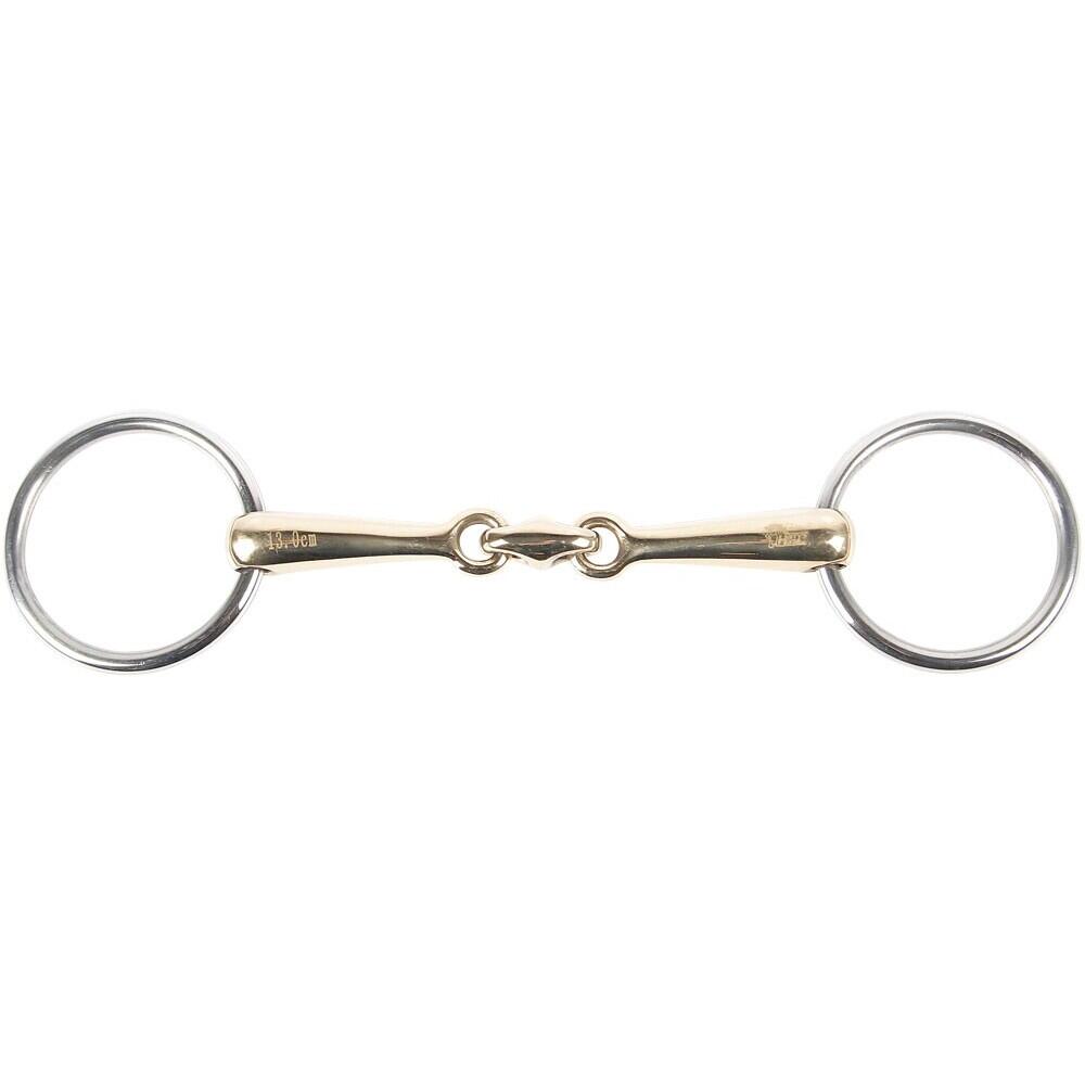 Gebiss mit 2 doppelt gebrochenen Ringen für Pferde Harry's Horse 2/2