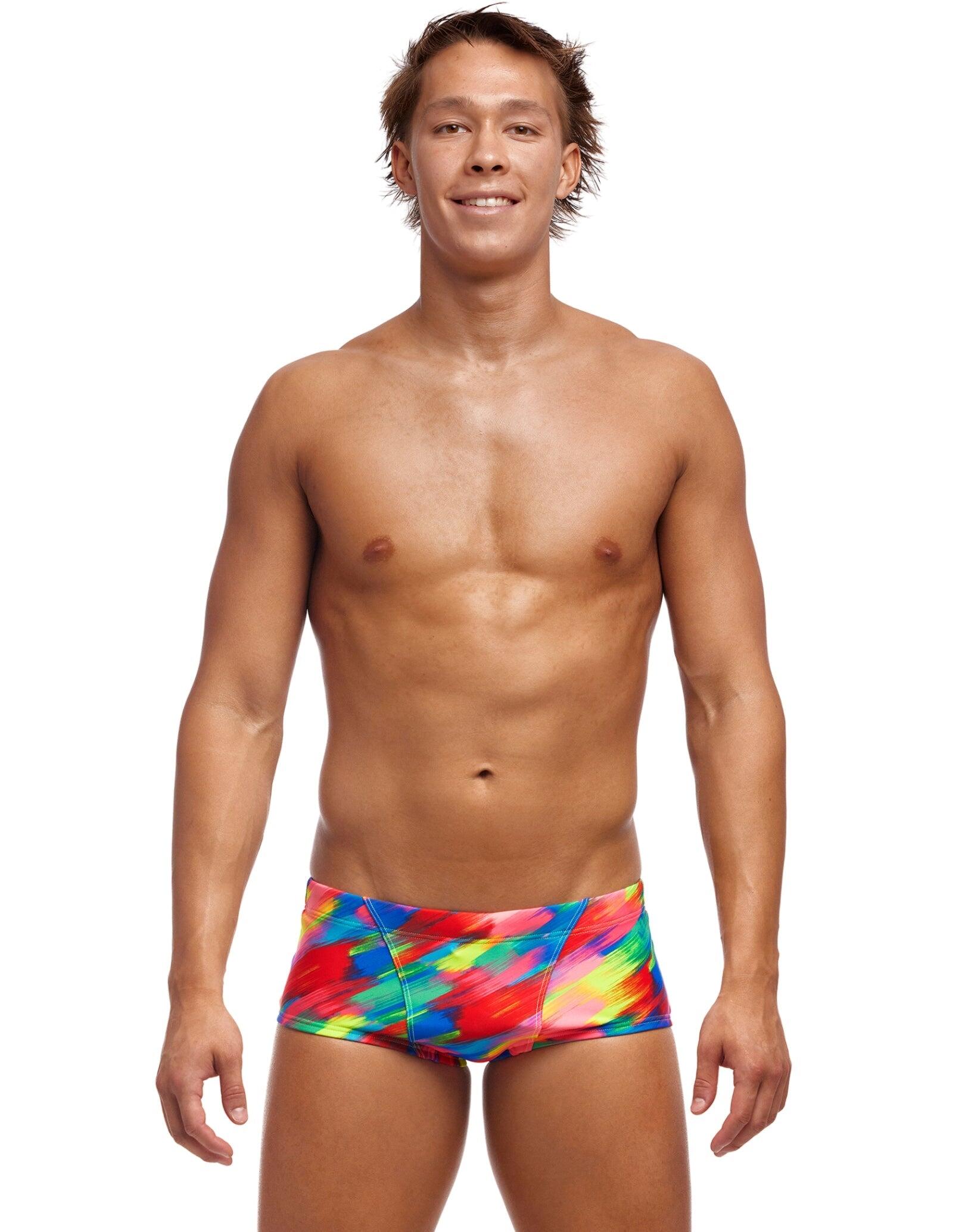FUNKY TRUNKS Funky Trunks Stroked Classic Swim Trunks - Multi