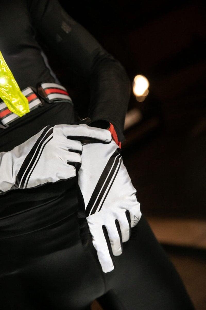 Gants de course unisexe réfléchissants taille M - Runviz Bolt FR 4/4