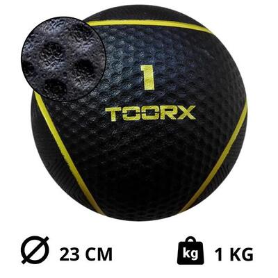 Medicine ball 1 - 6 kg | full black - 1 kg - geel