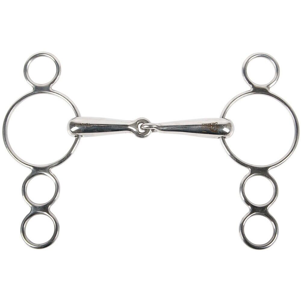 HARRYS HORSE 4 rings bit voor enkel paard Harry's Horse 19 mm