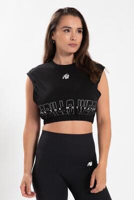Albion oversized crop top - zwart
