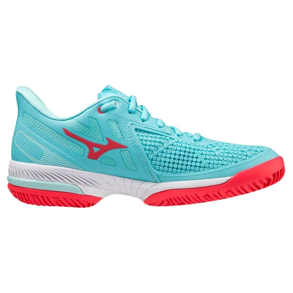 Mizuno Wave Exceed Tour Cc Wos Donna Blu Chiaro Rosso 2/6