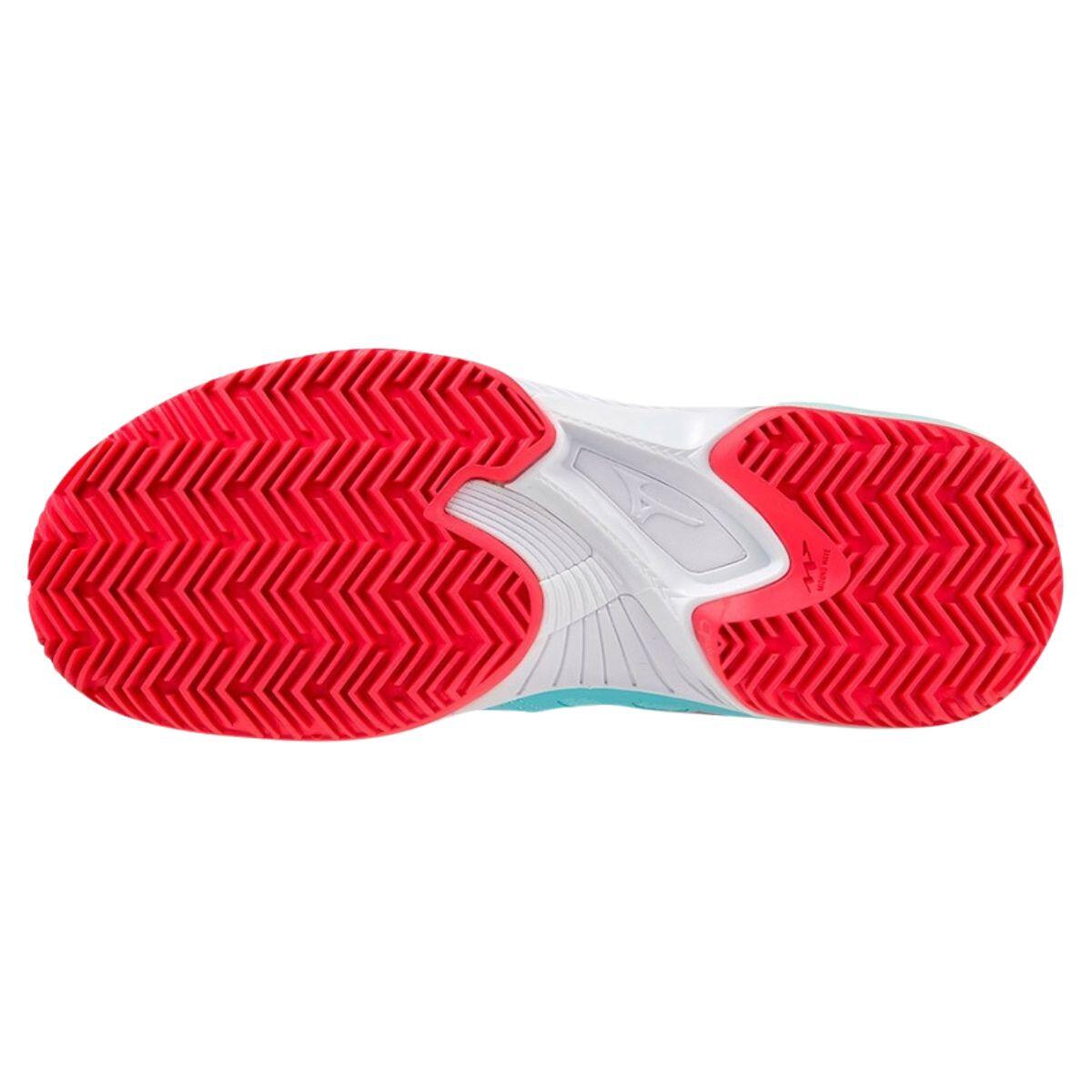 Mizuno Wave Exceed Tour Cc Wos Donna Blu Chiaro Rosso 3/6