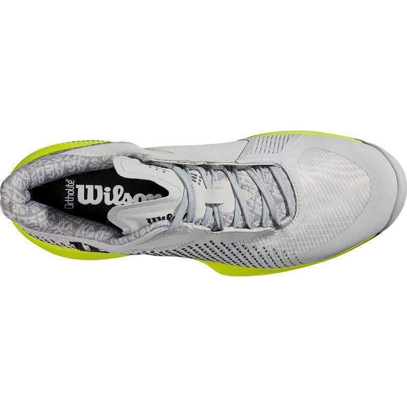 Scarpe Da TennisUomo Wilson Kaos Swift 1.5 Clay Grigio Giallo 3/5