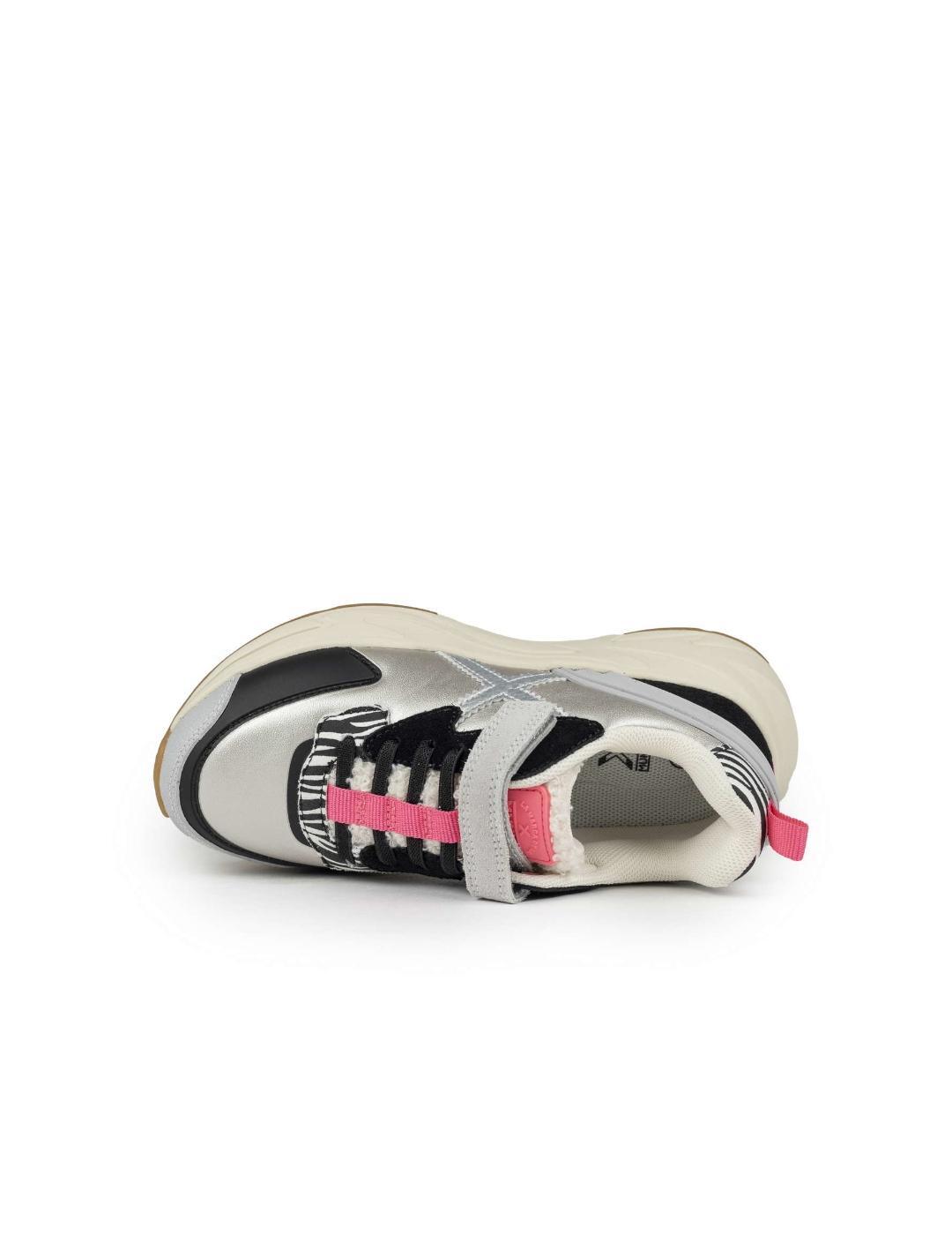 Zapatillas para Niña Munich Mini track vco 99  Plateado 3/5