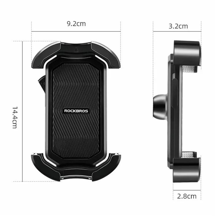 Support de téléphone portable pour vélo et moto, antichoc - Rétroviseur