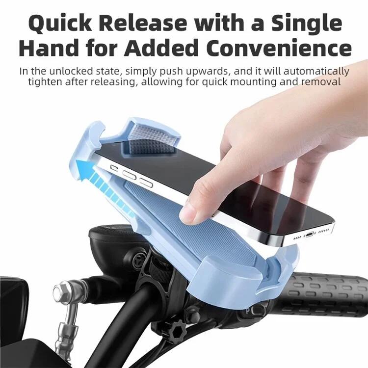 Support de téléphone portable pour vélo et moto, antichoc - Rétroviseur