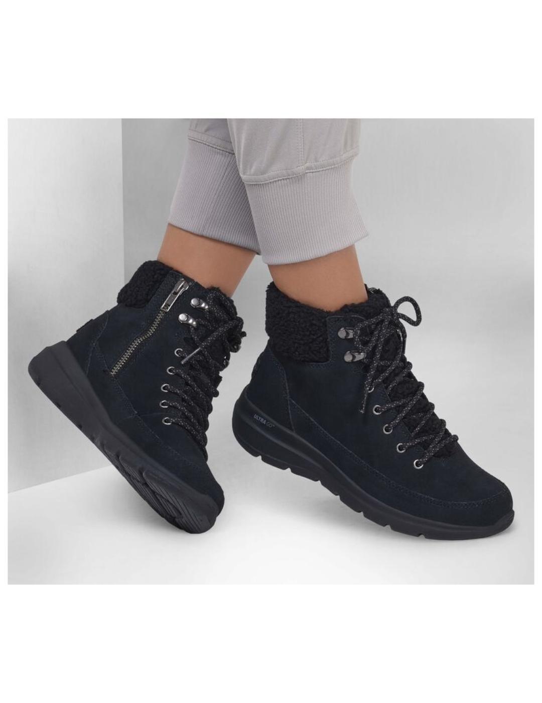 Zapatillas para Mujer Skechers Glacial ultra Negro 6/6