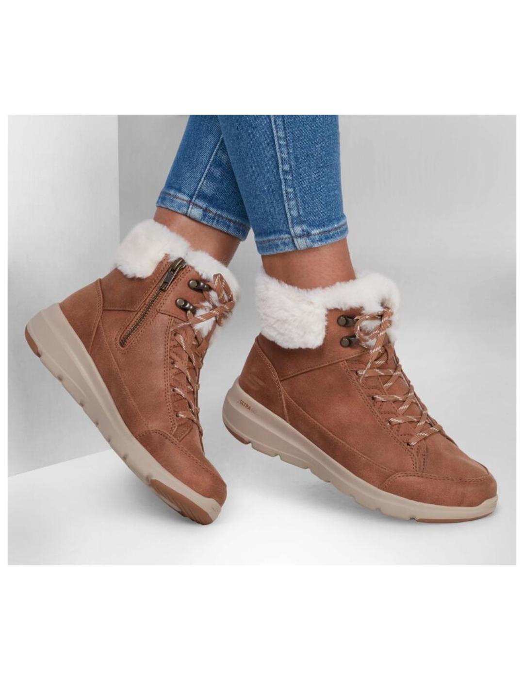 Botines Mujer Skechers 144178_CSNT Marrones con Cordones y Cremallera 6/6