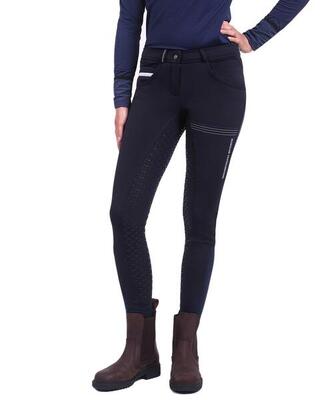 Pantaloni da equitazione full grip da donna QHP Emma