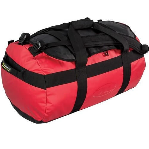 Highlander Lomond Tarpaulin 65L Duffle Bag Red 2/5