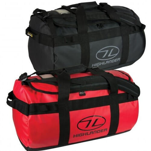 Highlander Lomond Tarpaulin 65L Duffle Bag Red 3/5
