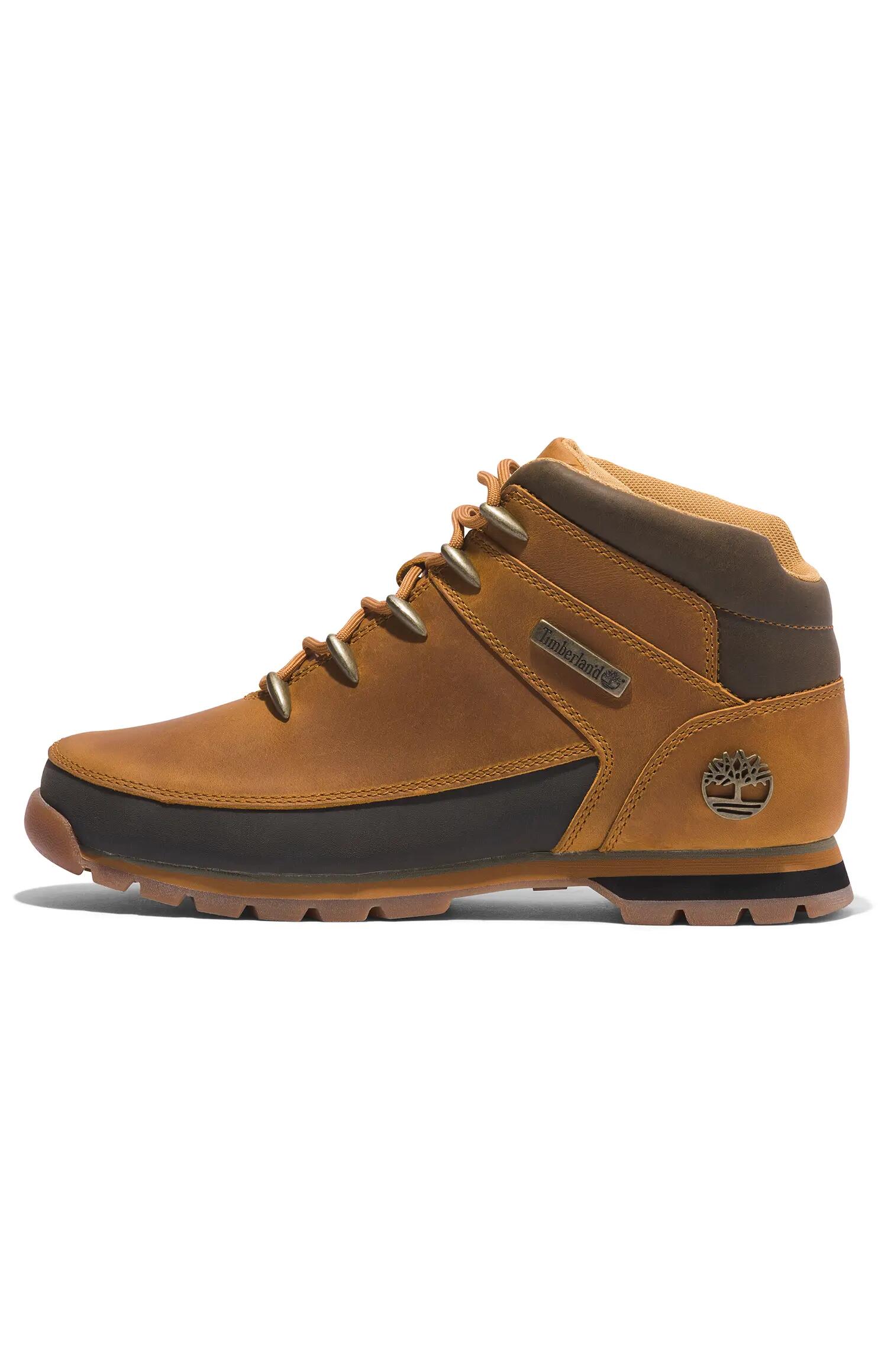 Botas senderismo hombre planas cuero Timberland Euro Sprint Mid Hiker marrón 3/5