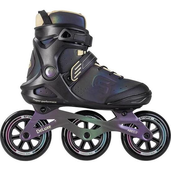 Schoenen - Inline fitness - Unisex - Space Neochrome - 110 mm, ABEC-7 - Zwart