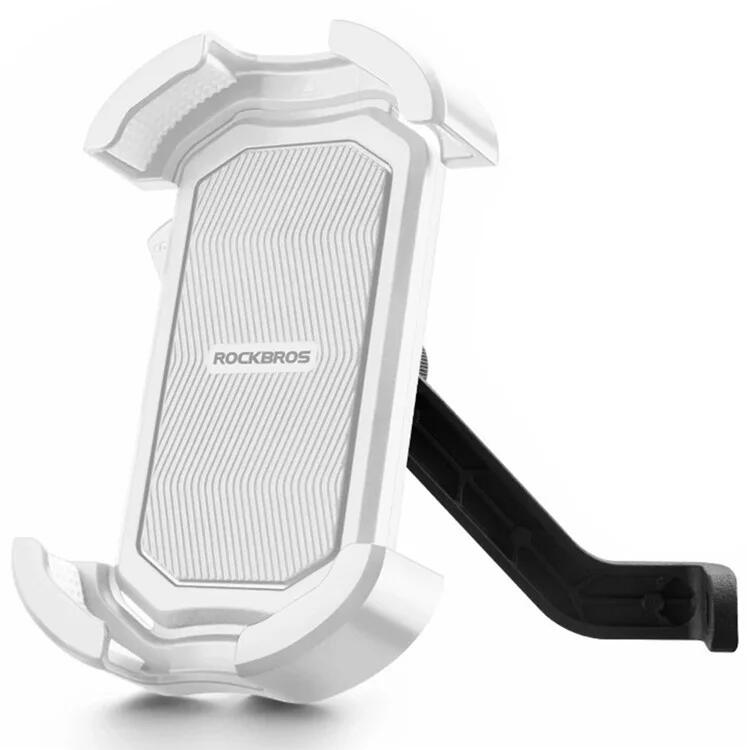 Rockbros - Support De Téléphone Portable Pour Vélo Et Moto, Antichoc - Rétroviseur - Support Smartphone - Blanc - No Size - Decathlon