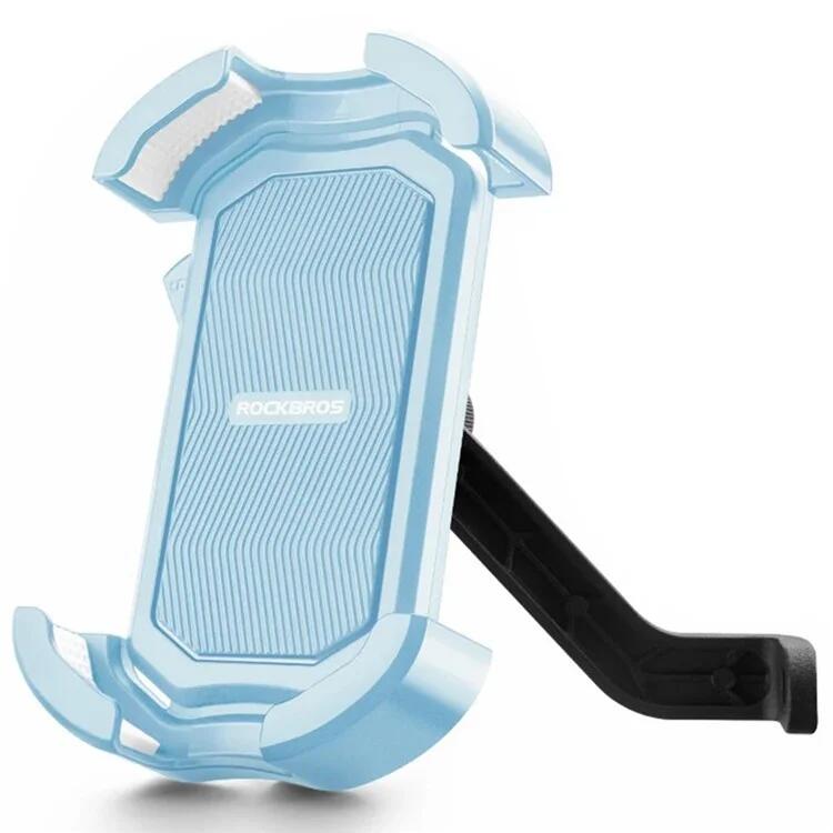 Rockbros - Support De Téléphone Portable Pour Vélo Et Moto, Antichoc - Rétroviseur - Support Smartphone - Bleu - No Size - Decathlon