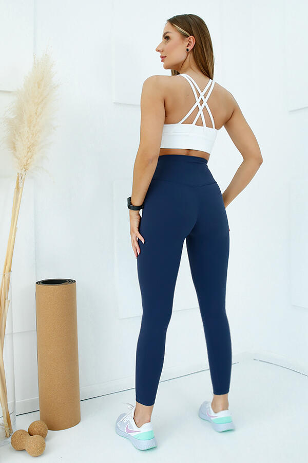 Legginsy sportowe damskie 2skin Pilates 5/6