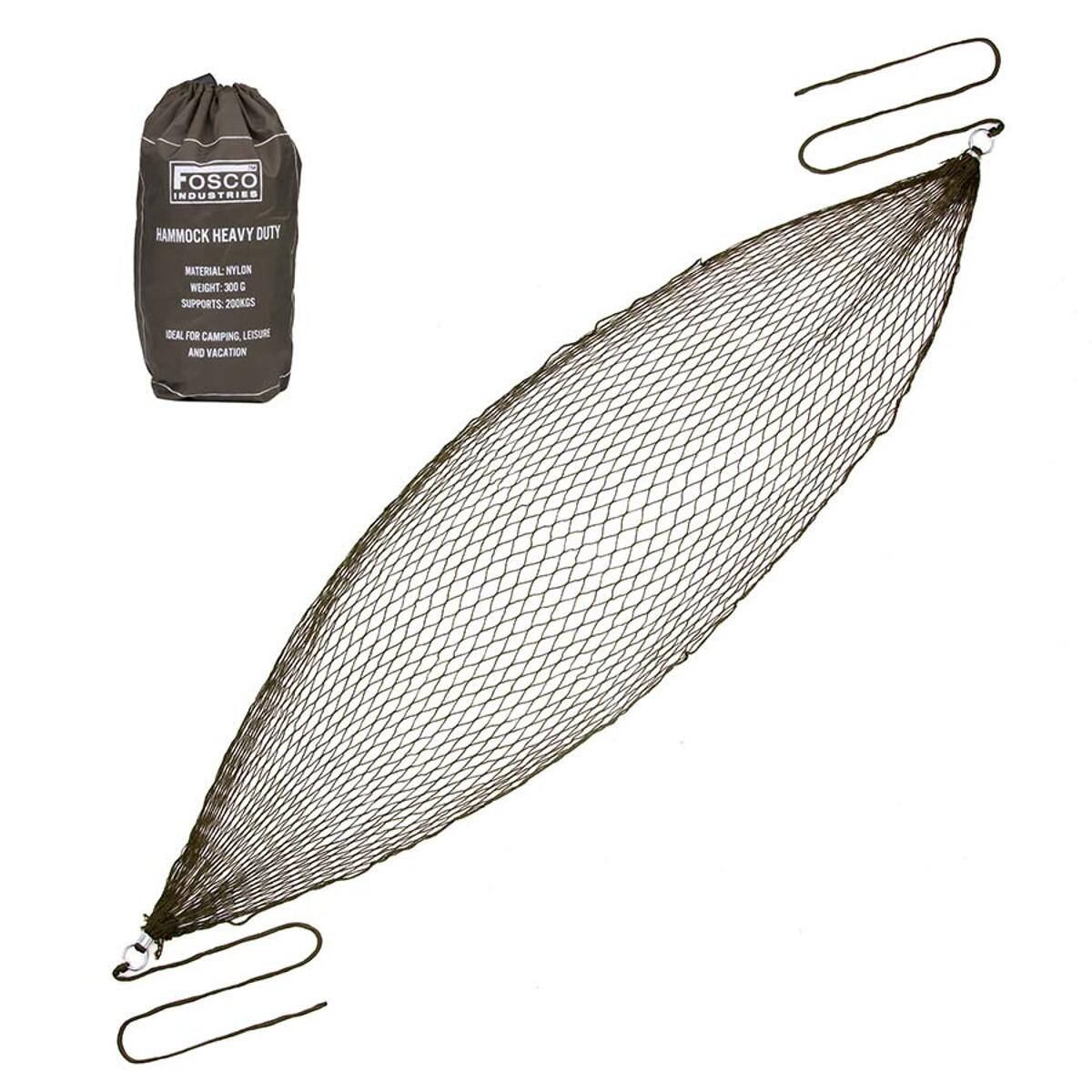 FOSCO Mini Hangmat Heavy Duty met opbergzakje - Leger Groen