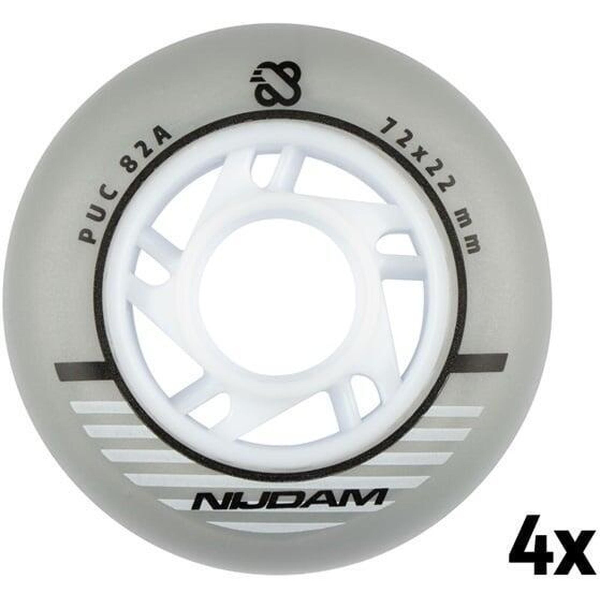 Set 4 Roues Pour Rollers 72 x 22 mm 82A      2495€    NIJDAM Set 4 Roues Pour Rollers 72 x 22 mm 82AVendu exclusivement en ligne   