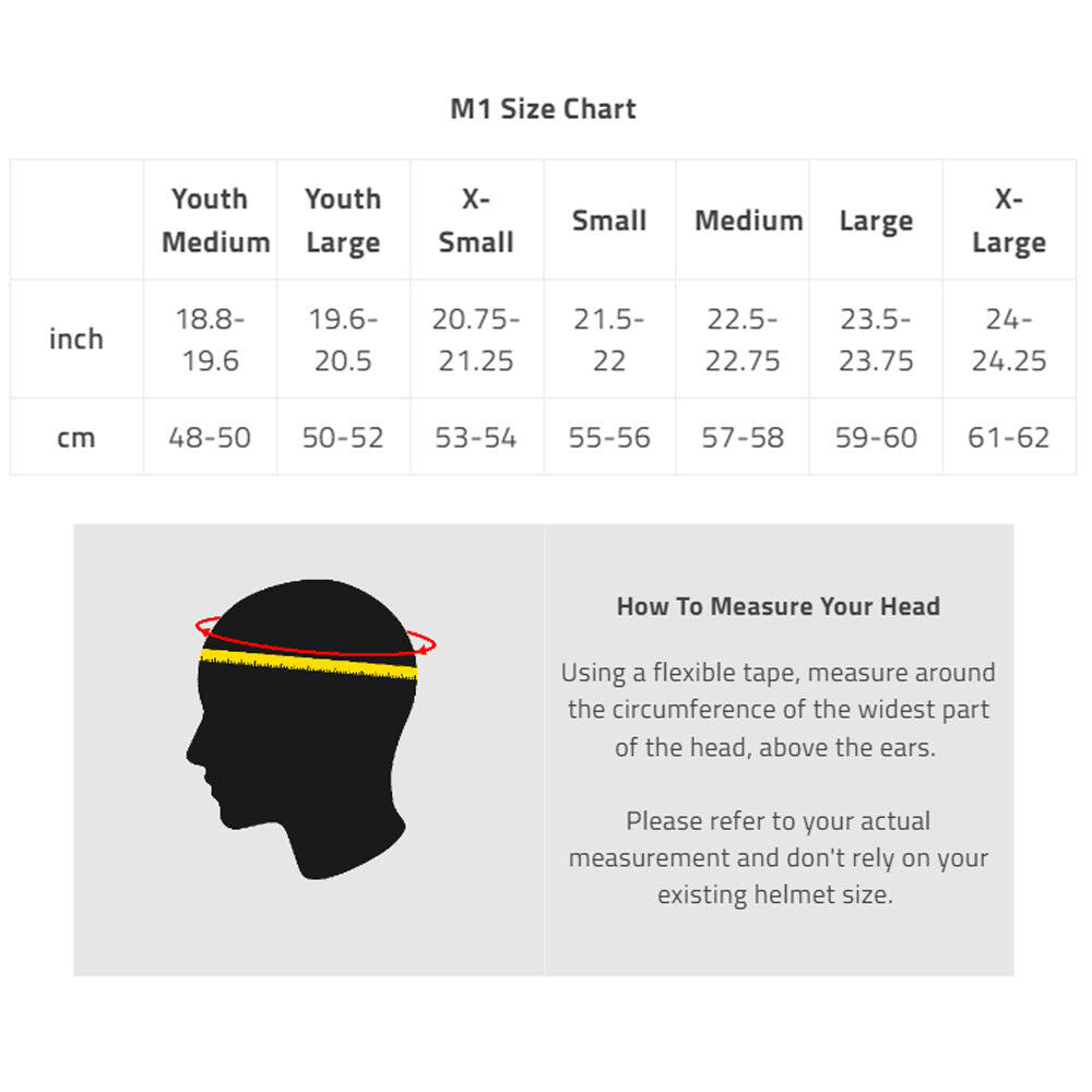 M1 Full Face Helmet - Matte Light Slate 5/5