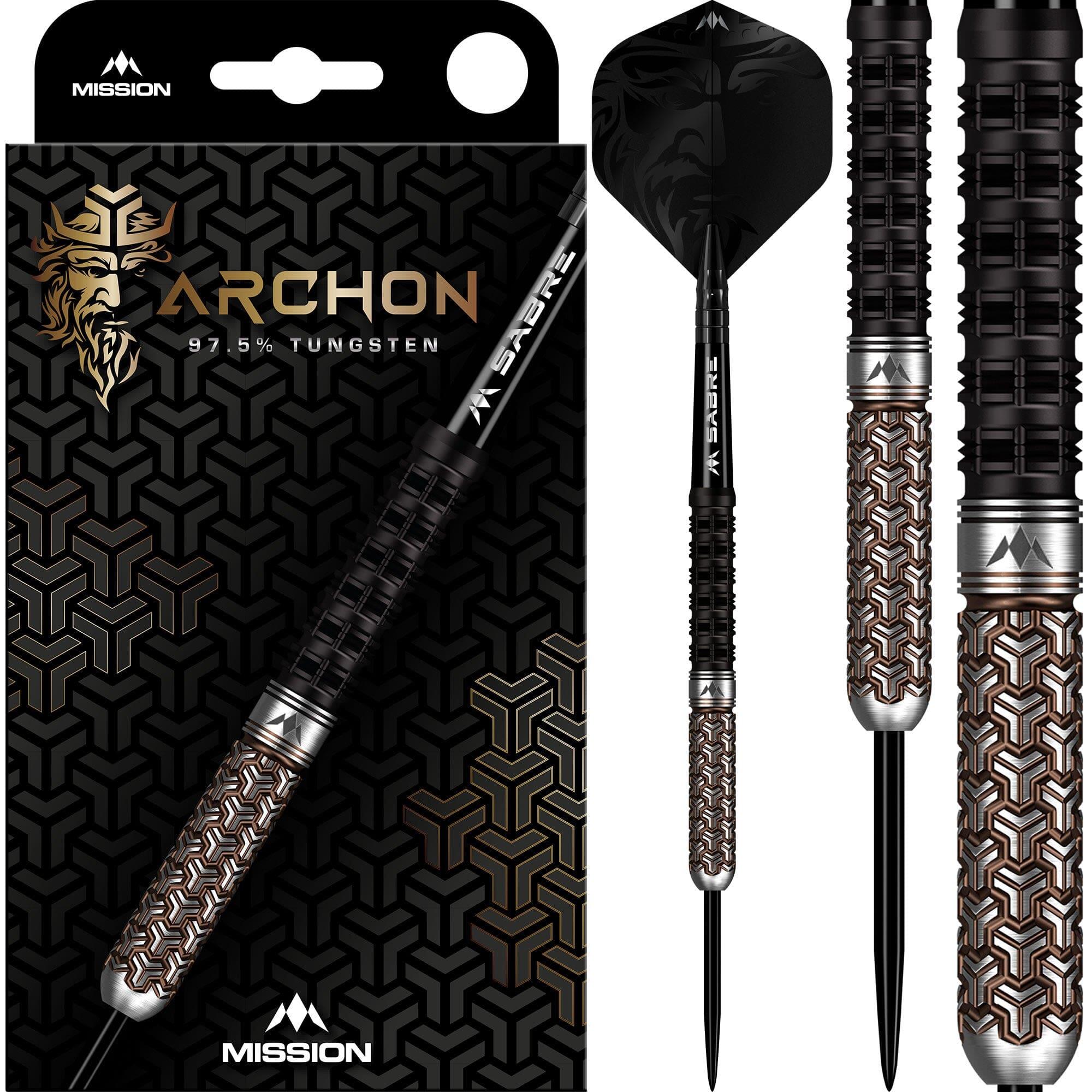 Mission Archon Darts 22g Steeldarts 97,5% Tungsten - Schwarz & Bronze 6/7