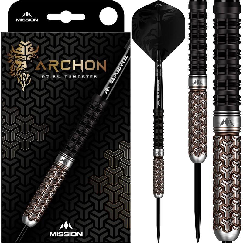 Set 3 Sageti steel darts Mission Archon, 97,5% tungsten, 24