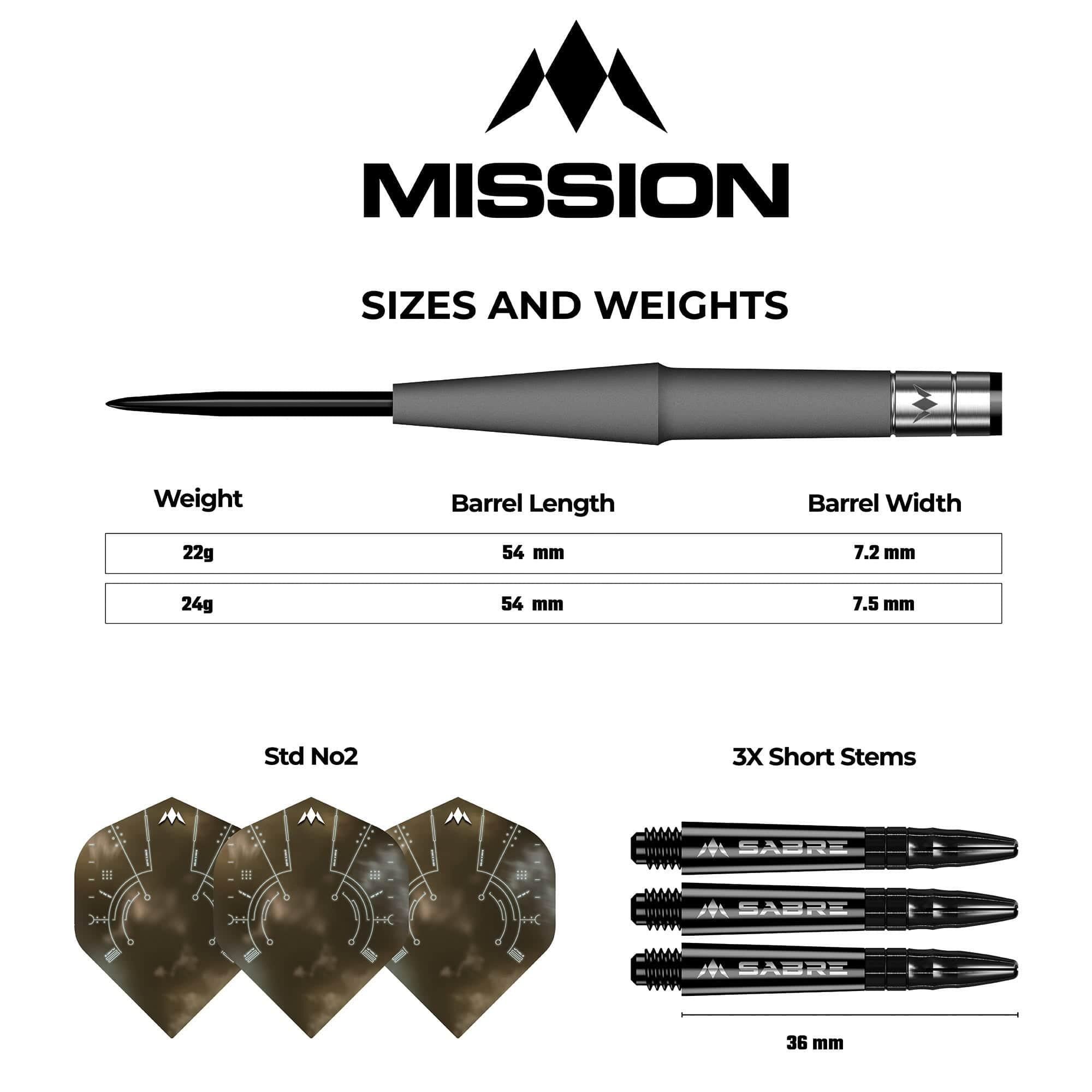 Mission Saturn Darts - Steel Tip - 90% Tungsten - Hyperion 4/5