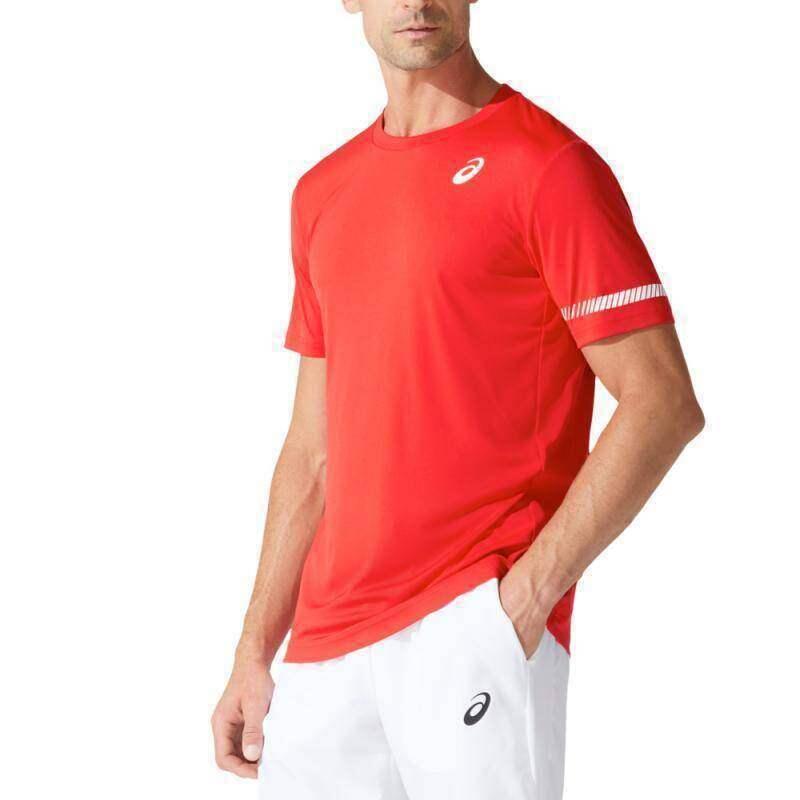 Camiseta de Manga Corta Hombre Asics Court SS Rojo