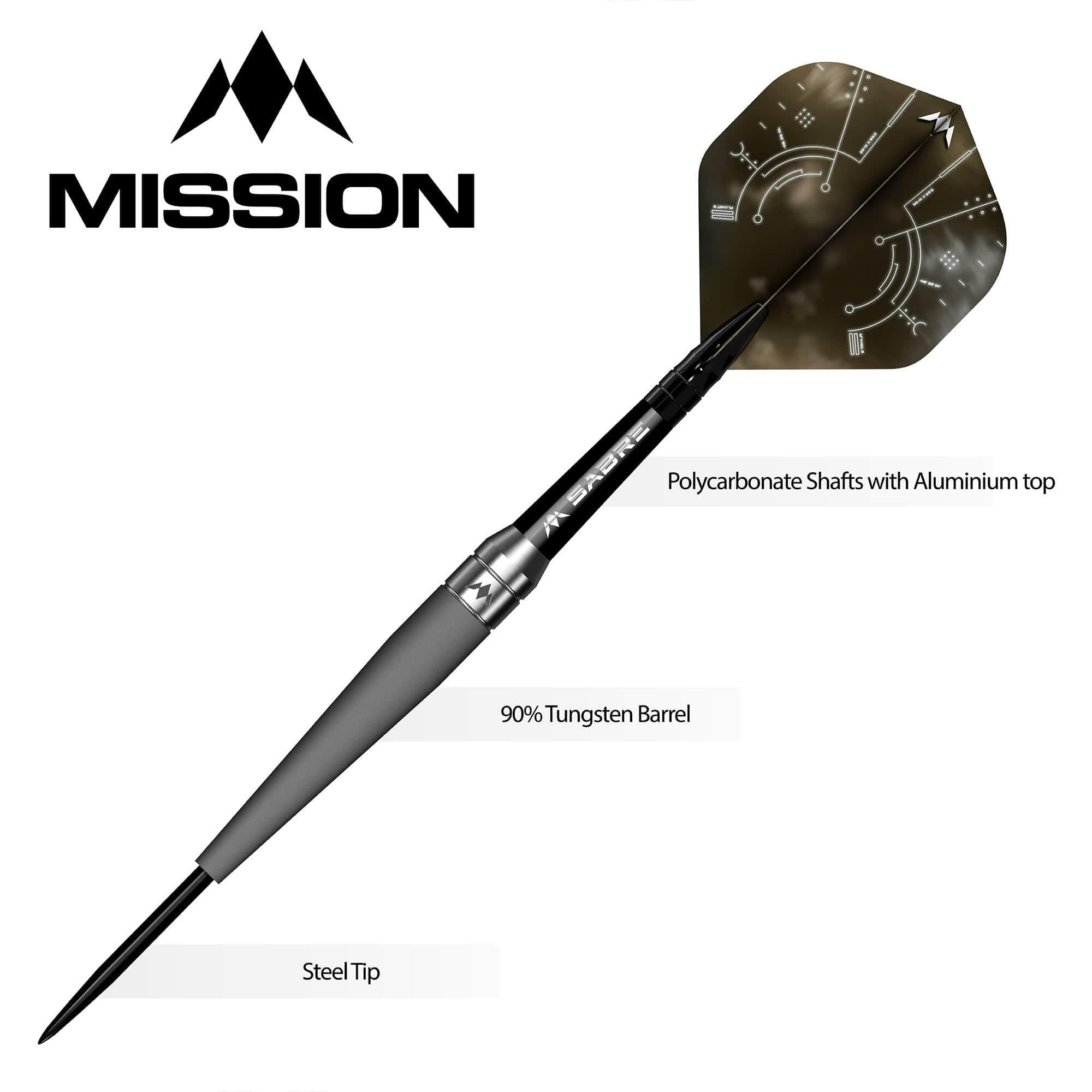 Mission Saturn Darts - Steel Tip - 90% Tungsten - Titan 4/5