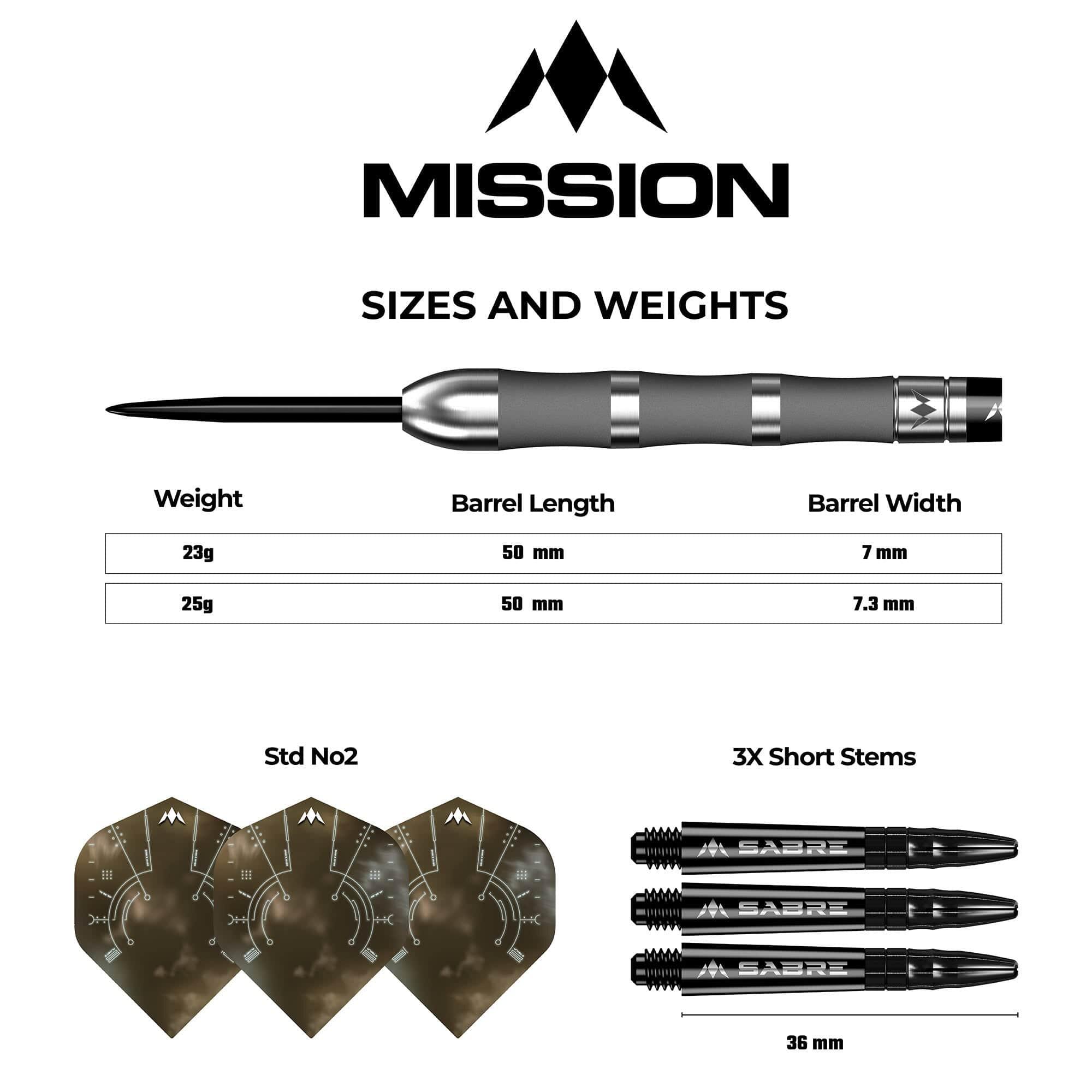 Mission Saturn Darts - Steel Tip - 90% Tungsten - Fenrir 5/5